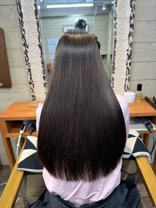 ロング 髪質改善/縮毛矯正/ 超高濃度水素ケアのヘアスタイル