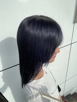 セミロング カラー 鎌倉/アレンジ/暗髪 /髪質改善/ ユキミのヘアスタイル