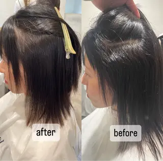 ミディアム パーマ 髪質改善ストレート✨ パーマヘア✨YUKIのヘアスタイル