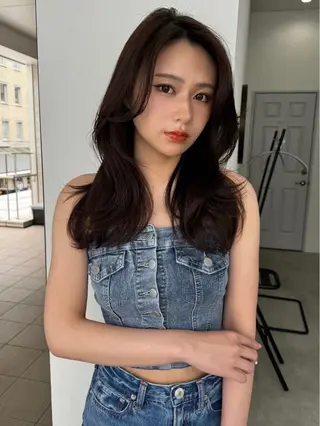 ミディアム 杉谷 知怜のヘアスタイル