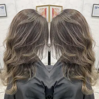 ミディアム カラー ヘアアレンジ BANK'S hair所属・💐ケラチン 髪質改善寺坂雄飛💐のヘアスタイル