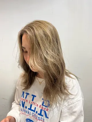 セミロング カラー カット/パーマモデル 募集🩵　yukaのヘアスタイル