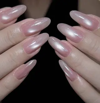 ロング 波 なみのネイルデザイン