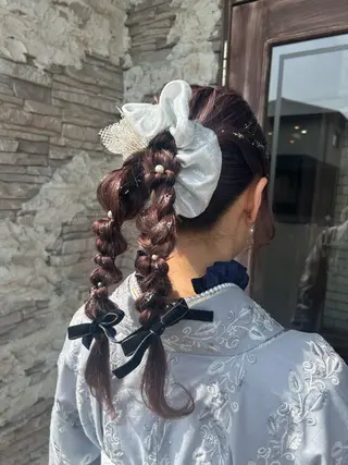 ヘアアレンジ 一宮　艶髪/スパ/ 白髪染め/中村紫乃のヘアスタイル