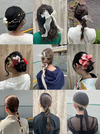 ミディアム ヘアアレンジ カラー/髪質改善スペ シャリスト宮本　伸一のヘアスタイル