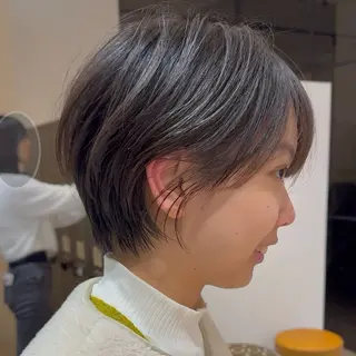 ショート お悩み改善ボブ 顔まわりカット/こうのヘアスタイル