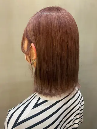 ミディアム カラー 韓国×髪質改善カラー 💎hinaのヘアスタイル