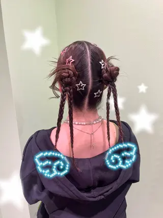 ヘアアレンジ 横浜/デザインカラー 個性派ヘアメ/まこのヘアスタイル