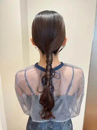 ロング ヘアアレンジ サソウ ユリエ🥥のヘアスタイル