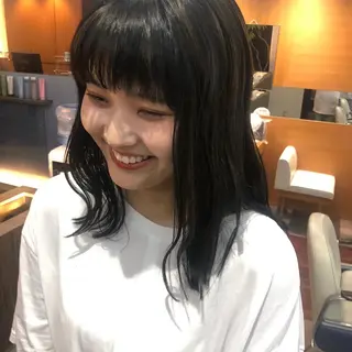 ミディアム カラー パーマ Kouta/似合わせ /パーマ/カラーのヘアスタイル