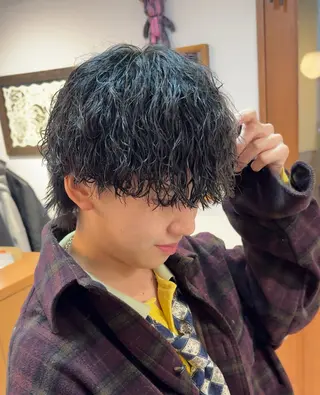 パーマ 岡本 太陽☀️のヘアスタイル