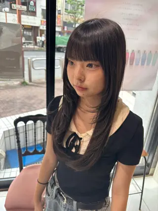 ロング 髪質改善韓国レイヤー /カラー/miyuのヘアスタイル