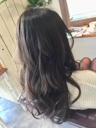 セミロング カラー 透明感/ 美髪矯正/田中恭のヘアスタイル