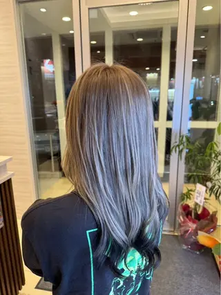 ロング カラー 河口 勝博のヘアスタイル