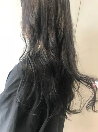 ロング カラー ヘアアレンジ オリーブ透明感カラー 表参道/MIKUのヘアスタイル