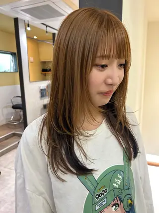 ロング カラー hub hair レイヤー/透明感のヘアスタイル