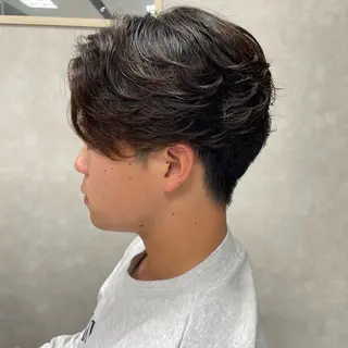 パーマ メンズ ダウンパーマ特化💎 ボブ・レイヤーりなのヘアスタイル