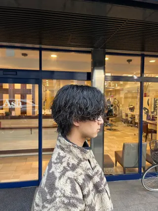 パーマ メンズ 大人透明感艶カラー 寺田稜のヘアスタイル