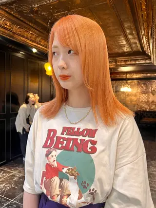 セミロング カラー haco＋所属・圧倒的デザイン力 店長🎨RENAのヘアスタイル