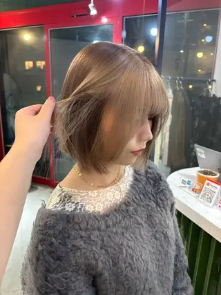 ショート カラー 艶ハイトーンカラー/ 梅田美容室/runaのヘアスタイル