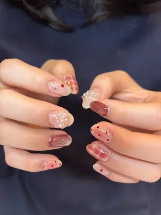 ネイル 倫実/スカルプ /ガーリー/個性派のネイルデザイン