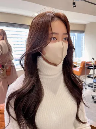 ロング 奥田 蓮のヘアスタイル