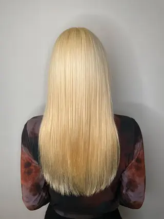 ロング カラー 韓国ナチュラル・ ベージュ/落合夏希のヘアスタイル