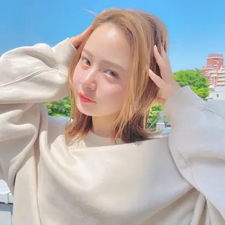 ミディアム カラー ヘアアレンジ GAME 天神所属・レイヤーカット指名 No.1💖マユカのヘアスタイル