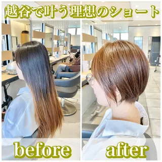 ショート カラー 渡部雄大 ショート／縮毛矯正のヘアスタイル