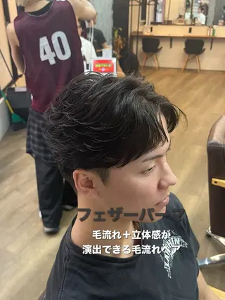 ショート パーマ メンズ 韓国風メンズ/毛流れ ヘアなら須田龍世のヘアスタイル