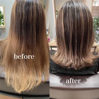 セミロング VERBENA所属・ハイライト／艶カラー 大河シンジのヘアスタイル