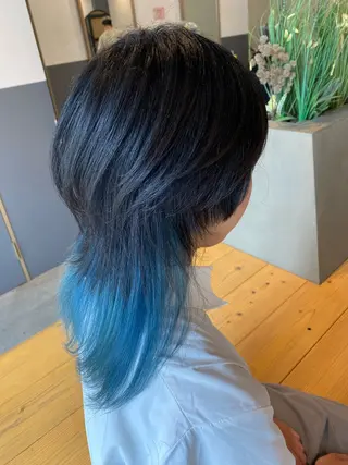 セミロング カラー 🩷🍭中津・梅田 エリア🍬💜のヘアスタイル