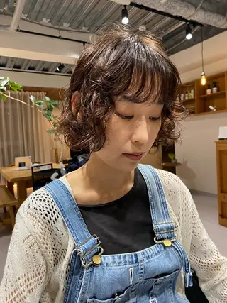 ミディアム パーマ iroha/ n.w.h🎀のヘアスタイル