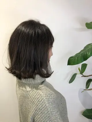 ミディアム レイヤー/韓国/ボブ 縮毛矯正/畠中ケントのヘアスタイル
