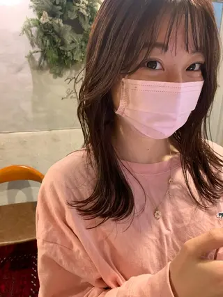 セミロング 落合 妙佳のヘアスタイル