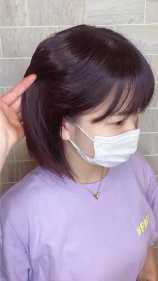 ミディアム 栗林 茉那のヘアスタイル
