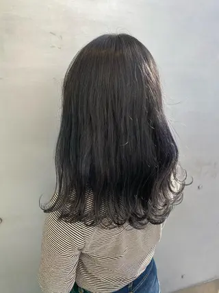 セミロング カラー brace今里店店長 加井直樹のヘアスタイル