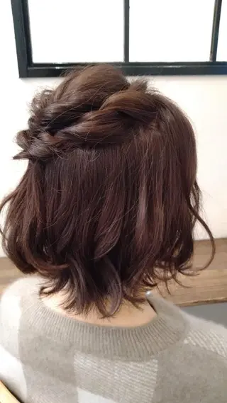 カラー ヘアアレンジ ミディアム Hair make Abdiel 所属・abdiel  hiroのマツエク・マツパデザイン