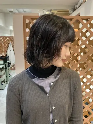 ミディアム パーマ 川間 将彦のヘアスタイル