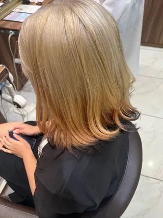 セミロング カラー 🖤Ash川越店🖤 井上 諒哉のヘアスタイル
