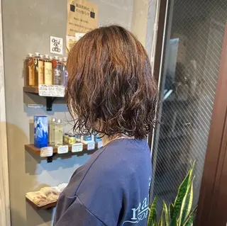 ショート perm/color mana🎀🤍のヘアスタイル