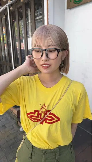 ショート 紙屋町ショート /ボブ　パーマ河内蓮のヘアスタイル