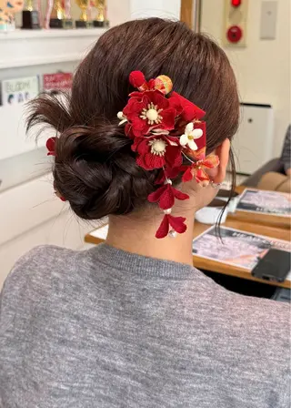 ヘアアレンジ ハイトーン/ダブル カラー/あやかのヘアスタイル