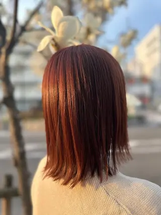 ミディアム カラー 横山 千春のヘアスタイル