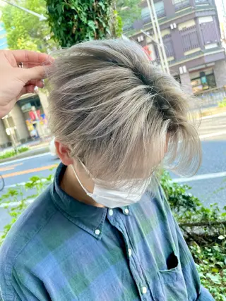 カラー メンズ インク 美容院のヘアスタイル