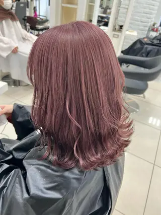 ミディアム カラー 【暖色カラー特化】 中山由梨のヘアスタイル