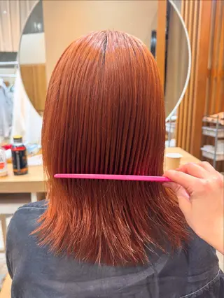 ミディアム カラー 🫧髪質改善/Wカラ ー 暖色 🌸桜🌸のヘアスタイル