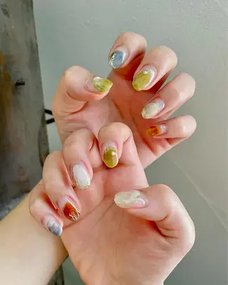 ネイル 甲府市徳行 🧸prunelleのネイルデザイン