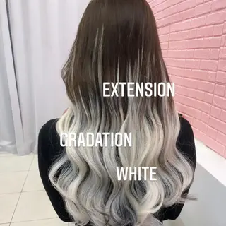 ロング カラー エクステ🩵ブリーチ 韓国ヘア🩵KAEのヘアスタイル