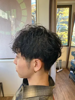 メンズ HUES（ヒューズ）所属・無料カットモデル✂️ 城下竜二のヘアスタイル